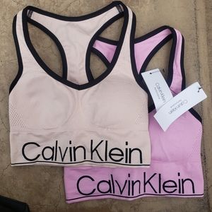 NEW 2 Calvin Klein Performance bras, size XS